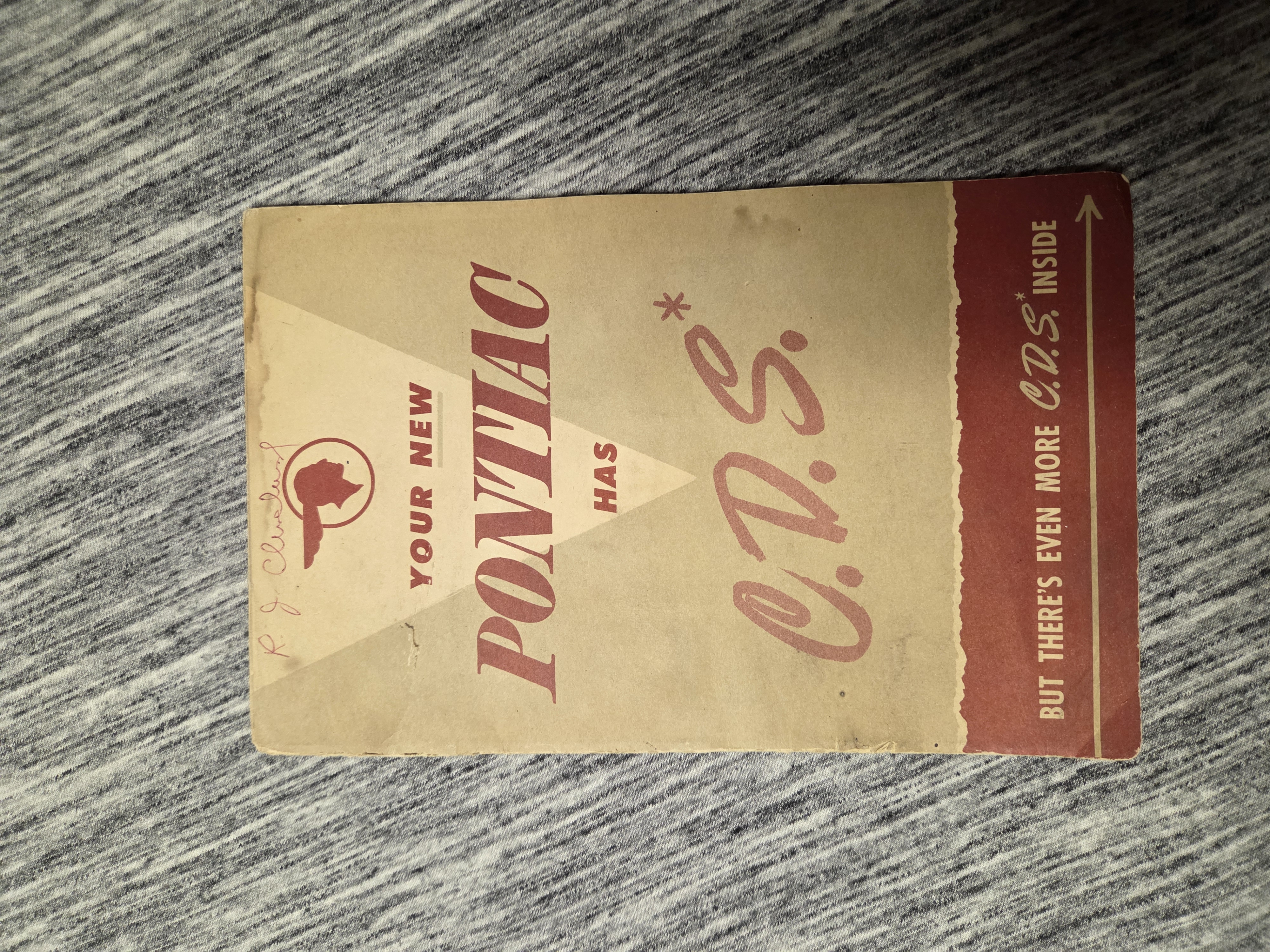 1949/50 Pontiac Accessory Checklist Booklet