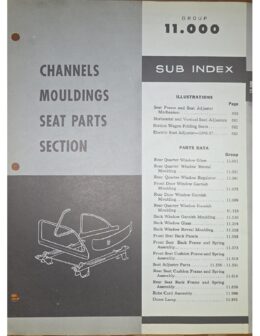 11.000 Channels Mouldings Seat Parts cover