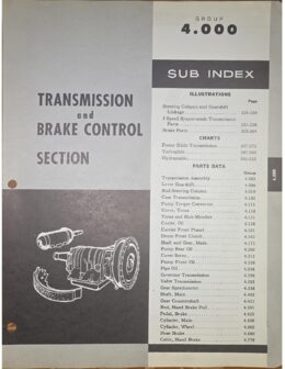 4.000 Transmission and Brake Control cover