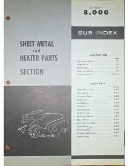 8.000 Sheet Metal and Heater Parts cover