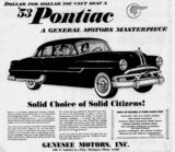 1953 Pontiac Newspaper Ad - Genesee Motors, INC